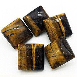 Square Genuine Tiger's Eye 20 mm Snap