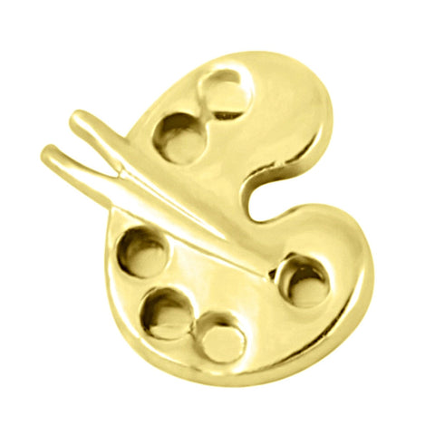 Painter's Palette Slide Charm - Gold