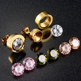 Interchangeable Crystal Stud Earrings