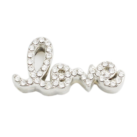 Love Slide Charm - Silver