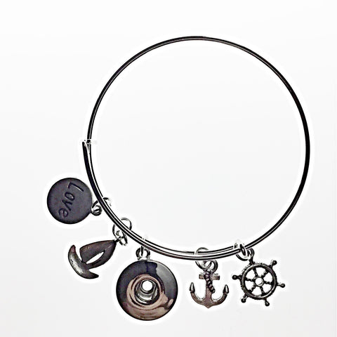 Row Your Boat Bangle for 18 mm Snap