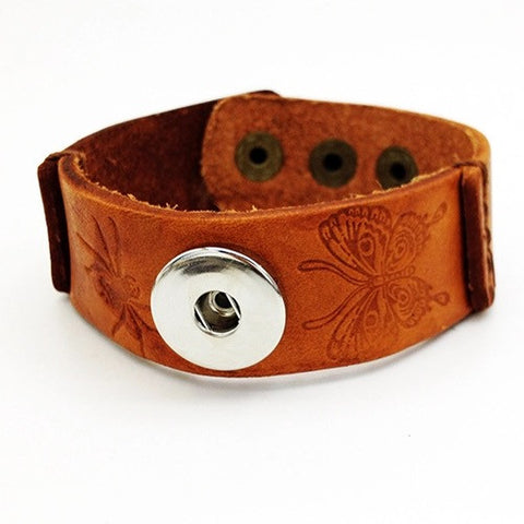 Butterfly And Spider Bracelet For 18 mm Snap