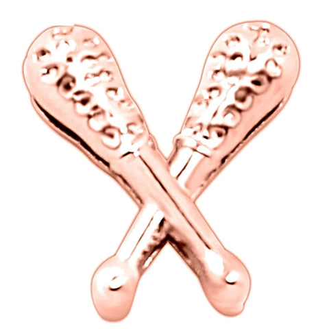 Baseball Bats Slide Charm - Rose Gold