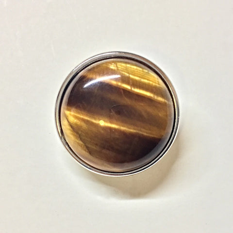 Genuine Tiger’s Eye 18 mm Snap