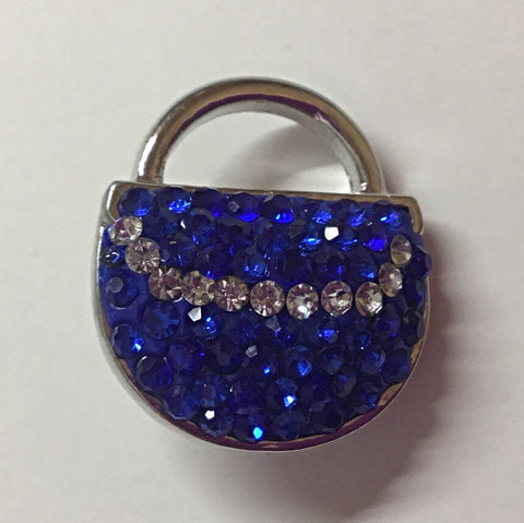 Petite Purse - Dark Blue and White 20 mm Snap