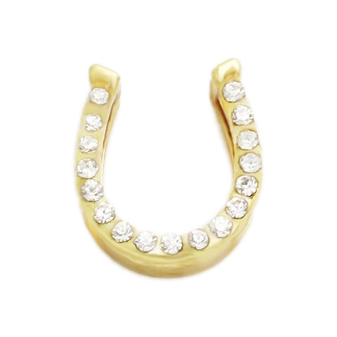 Horse Shoe Slide Charm -Gold