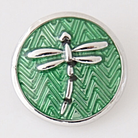 Green Dragonfly 18 mm Snap