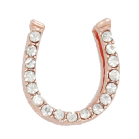 Horse Shoe Slide Charm - Rose Gold