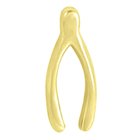 Wish Bone Slide Charm - Gold