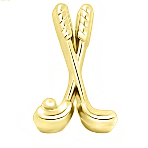 Golf Club Slide Charm - Gold