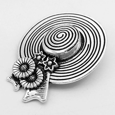 Summer Sun Hat 20 mm snap fits 18 mm snap jewelry and accessories