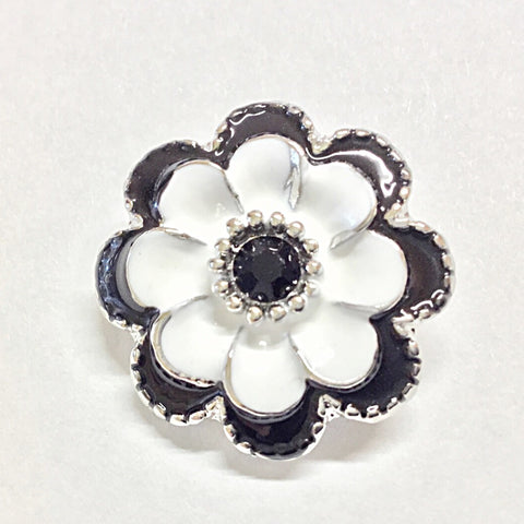Frilly Flower 18 mm Snap (3 Colour Choices)