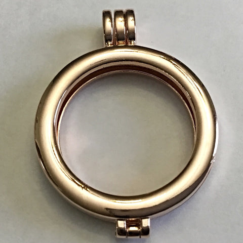 Rose Gold Locket to fit 33 mm coin