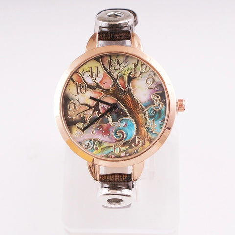 Tree Of Life Watch for 12 mm Snaps
