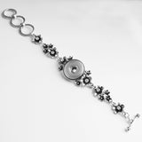 Clusters Of Flowers Bracelet for 18 mm Snap