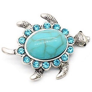 Turquoise Turtle 20 mm Snap