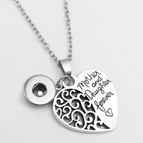 Mother And Daughter Forever Pendant for 12 mm Snap