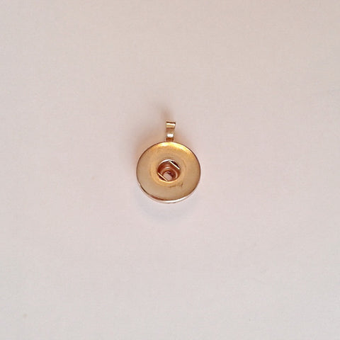 Plain rose gold coloured pendant for 18mm snaps
