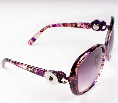 Purple Marbled Sunglasses For 18 mm Snaps