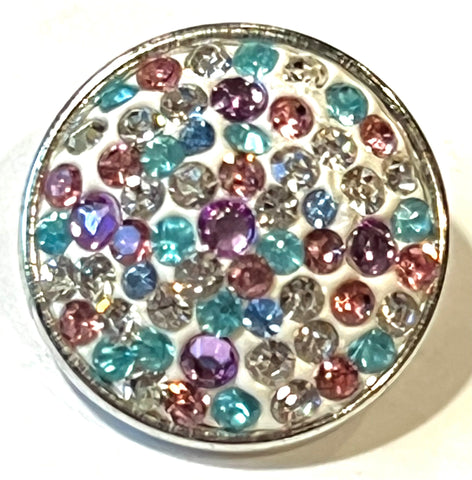 Sparkling With Pink, Purple and Blue 18 mm Snap