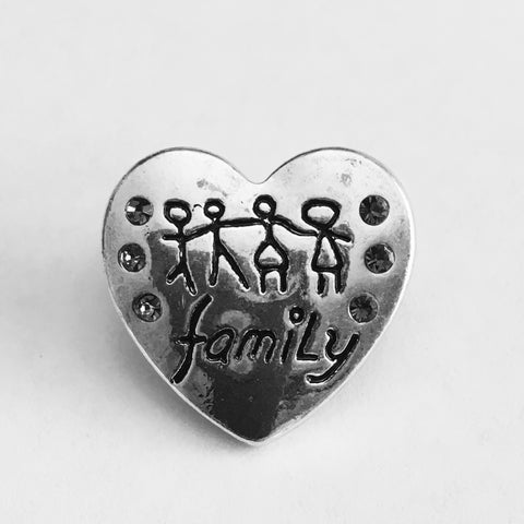 Love My Family - Grey Stones 18 mm Snap