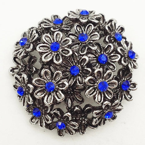 Flower Cluster - Blue 20 mm Snap