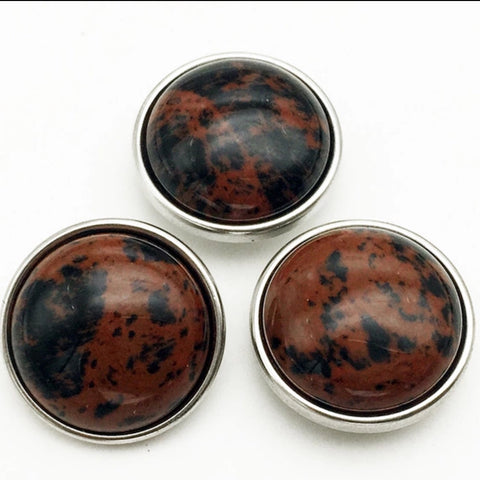 Genuine Mahogany Obsidian 18 mm Snap