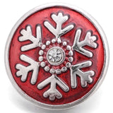 Silver Snowflake 18 mm Snap (Available In 2 Colours)