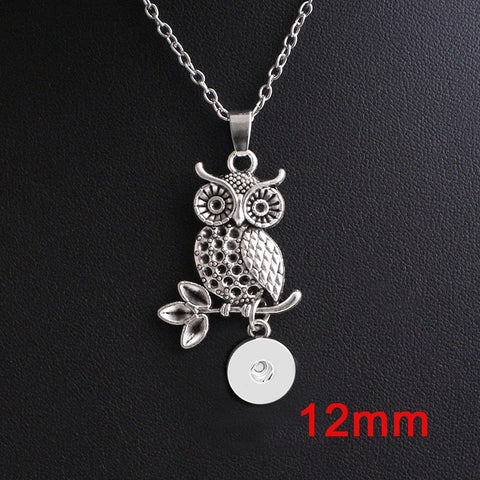 Owl Pendant for 12 mm Snap