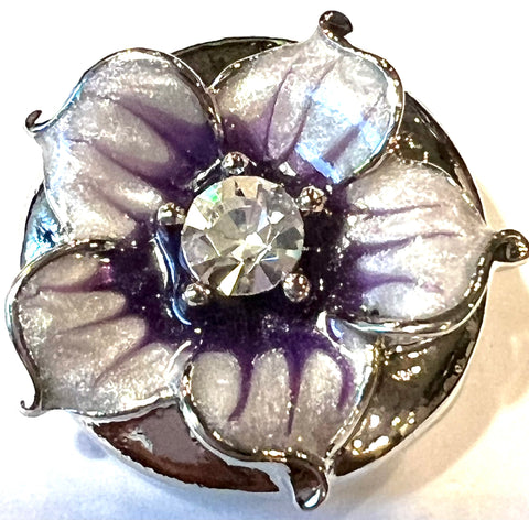 Striped Pansy 18 mm Snap