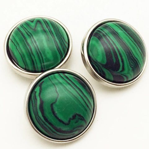 Genuine Striped Agate 18 mm Snap