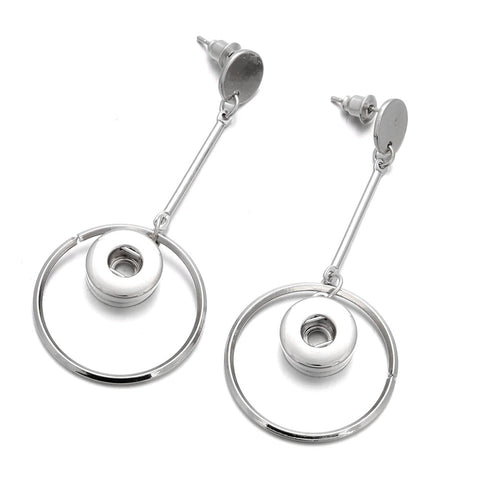 Pendulum Drop Earrings for 12 mm Snaps