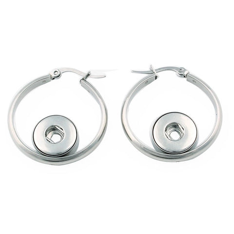 Simple Circle Earrings for 12 mm Snaps