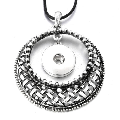 Basket Weave Pendant for 18 mm Snap