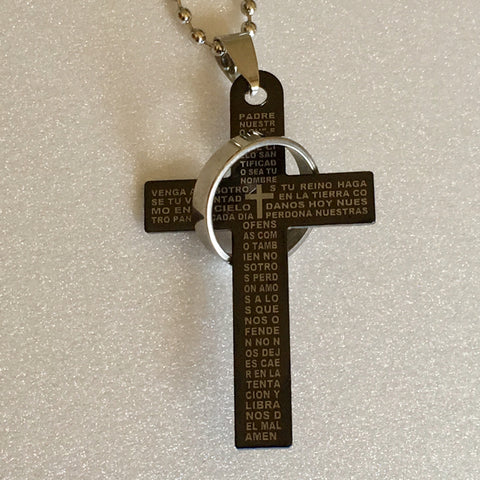 Prayer Cross Pendant With Chain (2 colour choices)