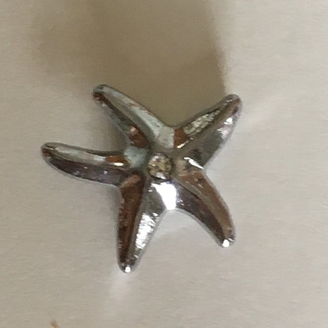 Star Fish Slide Charm - Silver