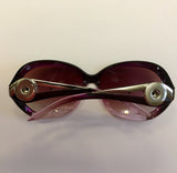 Dark Purple and Silver Frame Sunglasses for 18 mm Snaps