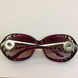 Dark Pink With Hint Of Leopard Print Sunglasses for 18 mm Snaps