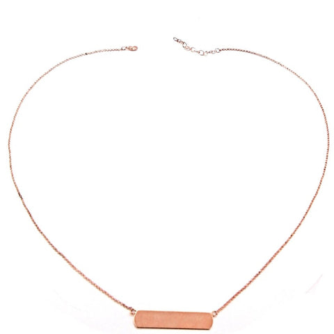 Rose Gold Slide Bar Necklace (fits all 9 and 10 mm slide charms)