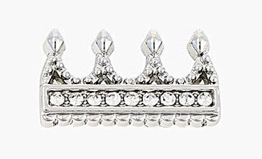 Princess Tiara Slide Charm - Silver