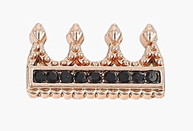 Queen's Crown Slide Charm - Rose Gold