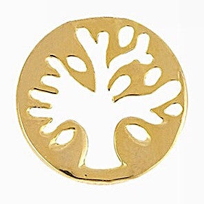 Tree of Life Cut Out Slide Charm - Gold