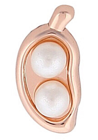 Peas In A Pod Slide Charm - Rose Gold