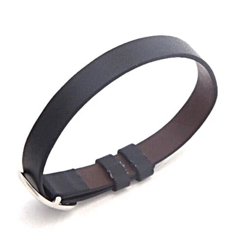 Reversible Leather Slide Charm Bracelet (for 9 and 10 mm slide charms) - Black/Brown