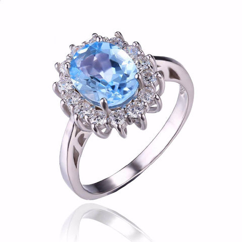Princess Blue Topaz Ring
