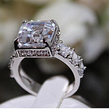 Asscher Cut ZC Diamond Ring