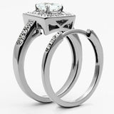 1 ct Princess Cut CZ Diamond Wedding Set