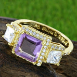 Amethyst and Topaz Ring