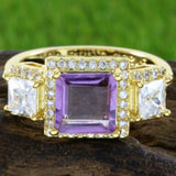 Amethyst and Topaz Ring