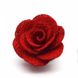 Handmade Silk Ribbon Rose 18 mm Snap - 3 colour choices